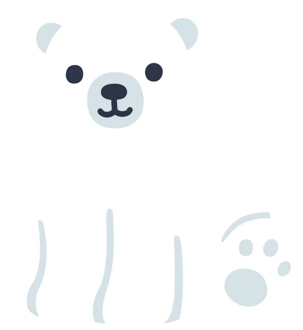 Dot mascot sitting bear